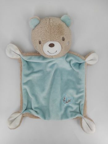 Doudou Plat Ours beige et bleu DopoDopo Takko