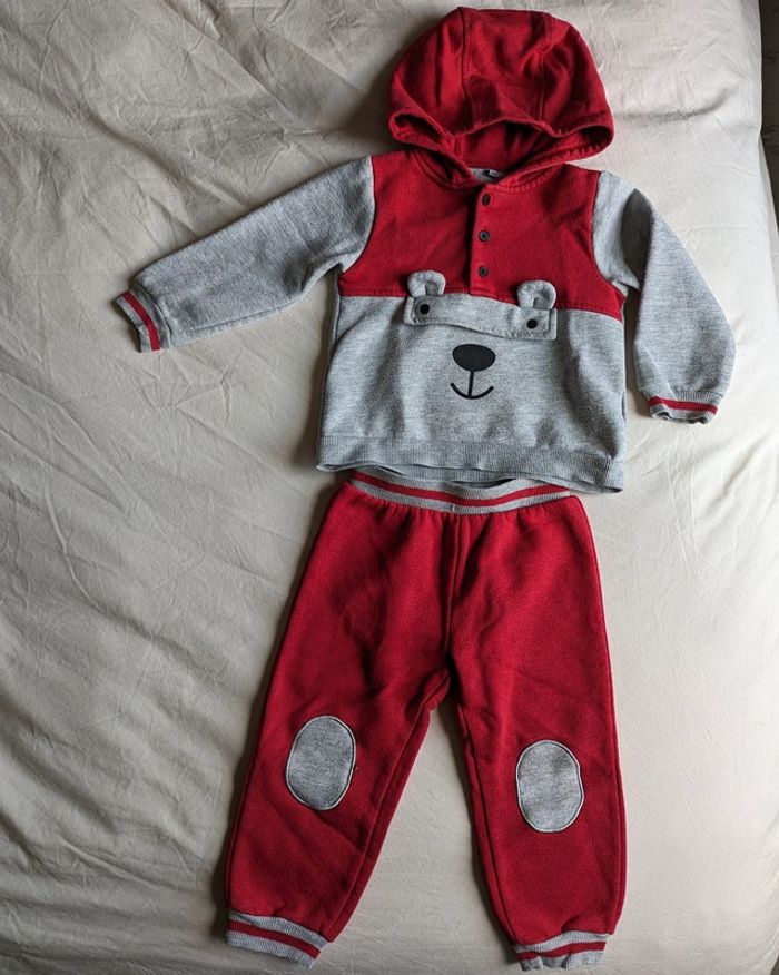 Ensemble jogging bébé garçon ours 18 mois en BE - photo numéro 2