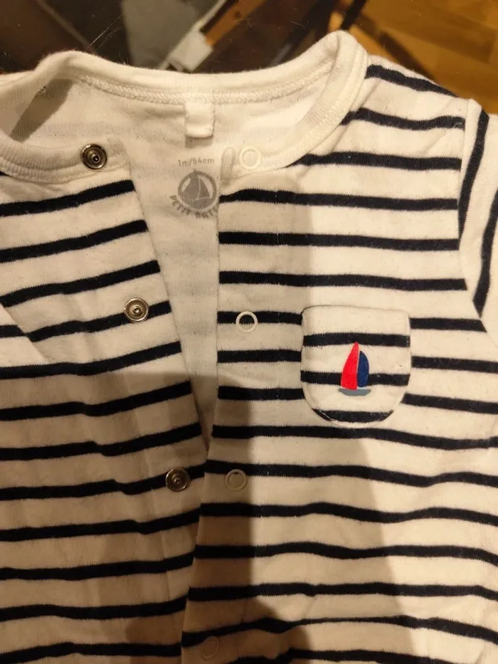 Combinaison 1m petit bateau 54cm - photo numéro 2