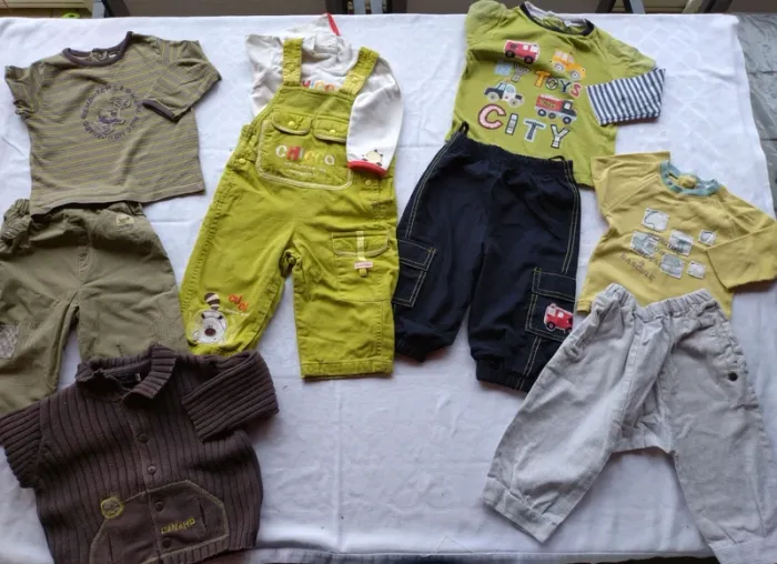Lot 4 ensembles demi saison garçon 12 mois