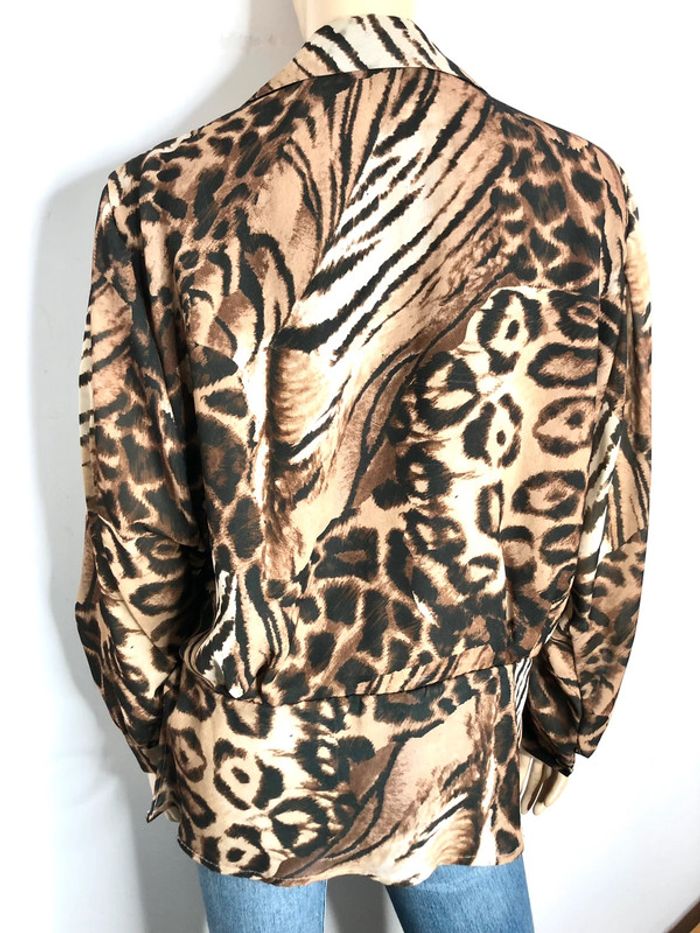 Très jolie blouse léopard vintage taille 42/44 estimée voir mesures - photo numéro 7