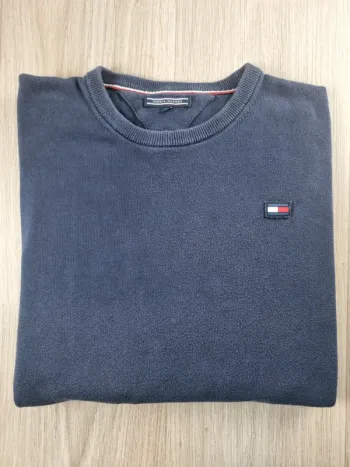 Pull col rond bleue Tommy Hilfiger Homme Taille M