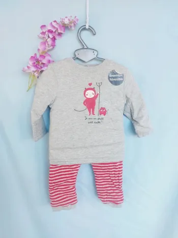 Ensemble molletonné réversible neuf 9 mois Kimbaloo