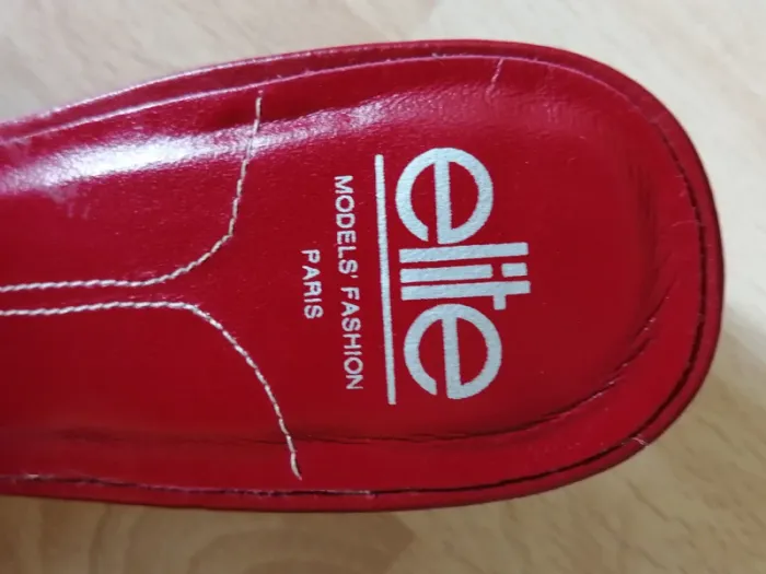Sandales cuir rouge 40 pieds fins - photo numéro 5