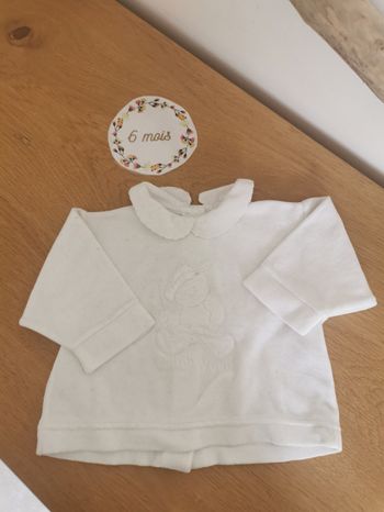 Brassiere blanche bébé mixte 6mois en Tbe