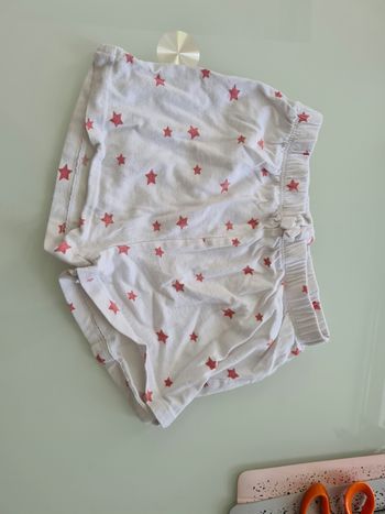 Short blanc étoile rose Disney