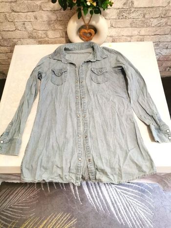 Chemise en jean longue
