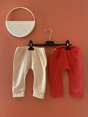 👖 Lot 2 leggings bébé – Taille 68 cm (6 mois)