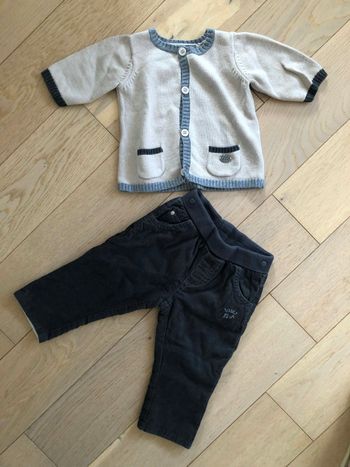 Ensemble pantalon et gilet 3 mois