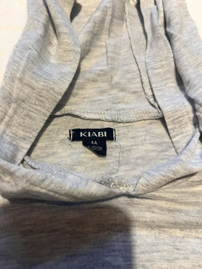 T-Shirt Manche Longue à Capuche Gris Kiabi - photo numéro 4