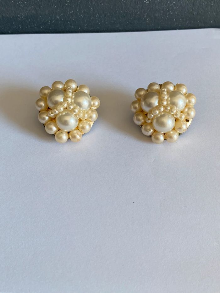 Boucles d’oreilles clips fantaisie à perles - photo numéro 6