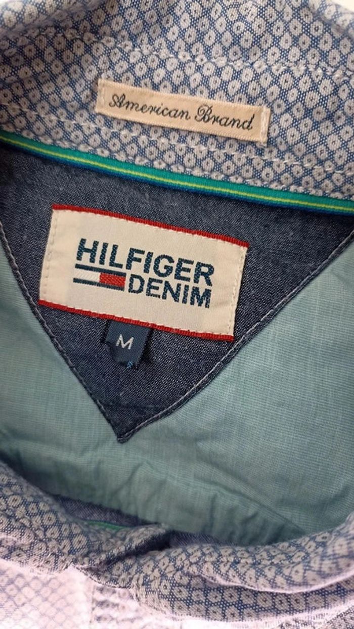 Chemise Hilfiger Denim bleu clair taille M - photo numéro 6