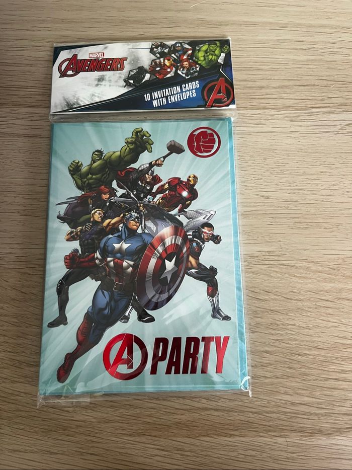 Cartons invitations avengers