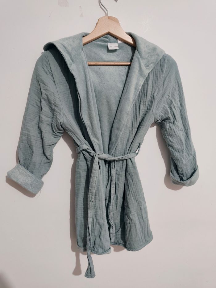 Peignoir enfant Zara 6/9ans vert menthe - photo numéro 2