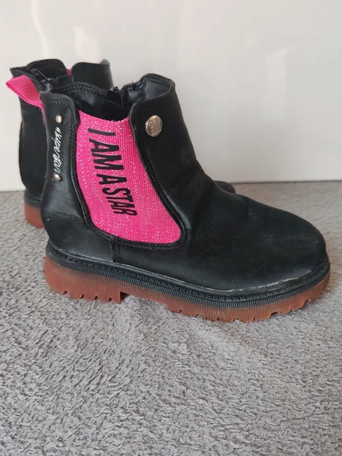 Primark Home Soft Foam Bottines Cheville Noir & Rose – Taille 31 - photo numéro 2