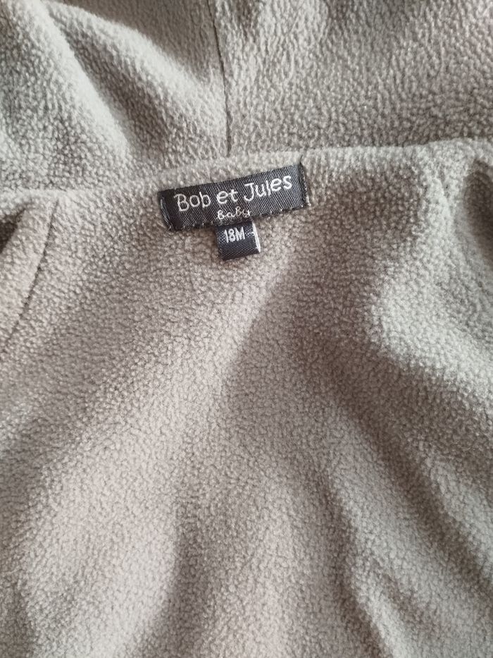 Blouson polaire gris avec capuche - Bob et Jules - 18 mois- Parfait pour l’hiver ! - photo numéro 6