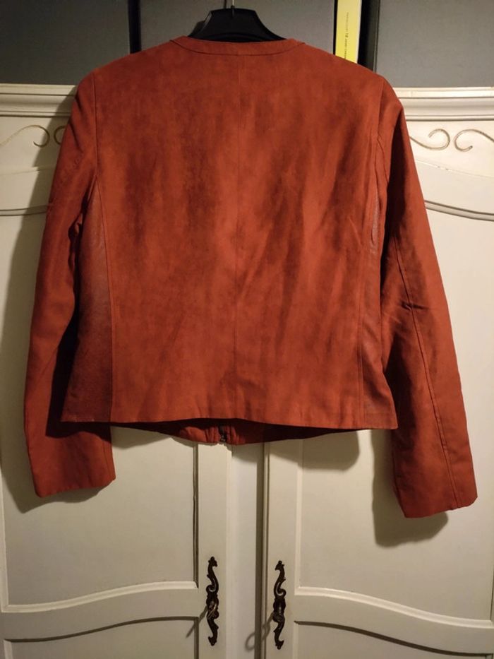 Veste Camaïeu couleur brique neuve avec étiquette taille 42 - photo numéro 4