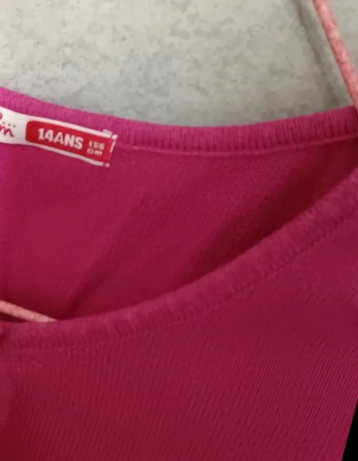 💖 Pull manches longues DPAM – 14 ans – Fushia - photo numéro 2