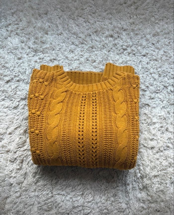 Pull en laine moutarde cosy 💛 parfait pour l’hiver - photo numéro 2