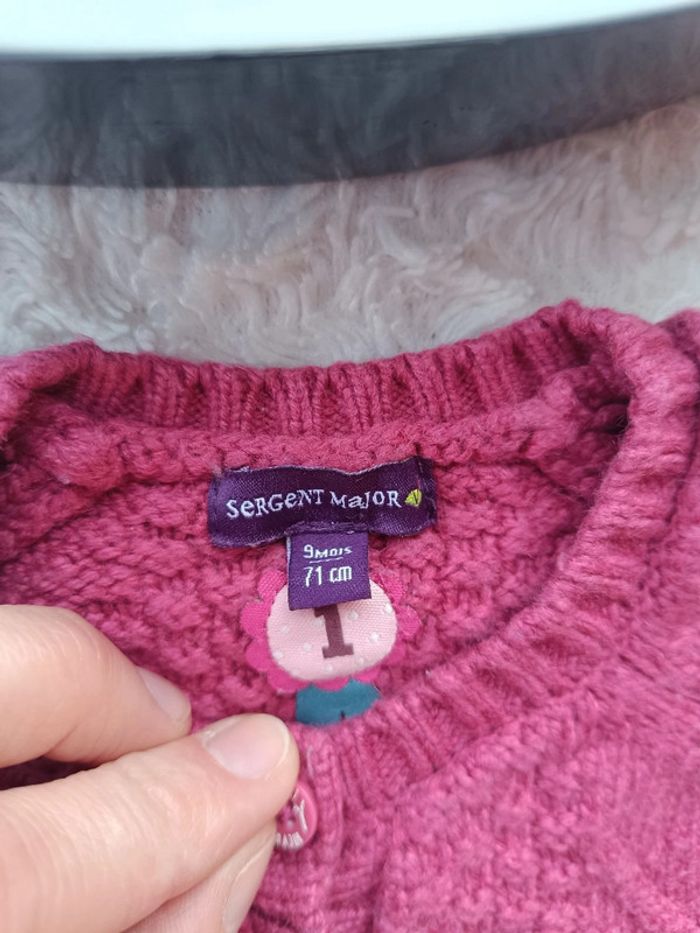 Gilet maille Fille 9 mois Sergent major - photo numéro 5