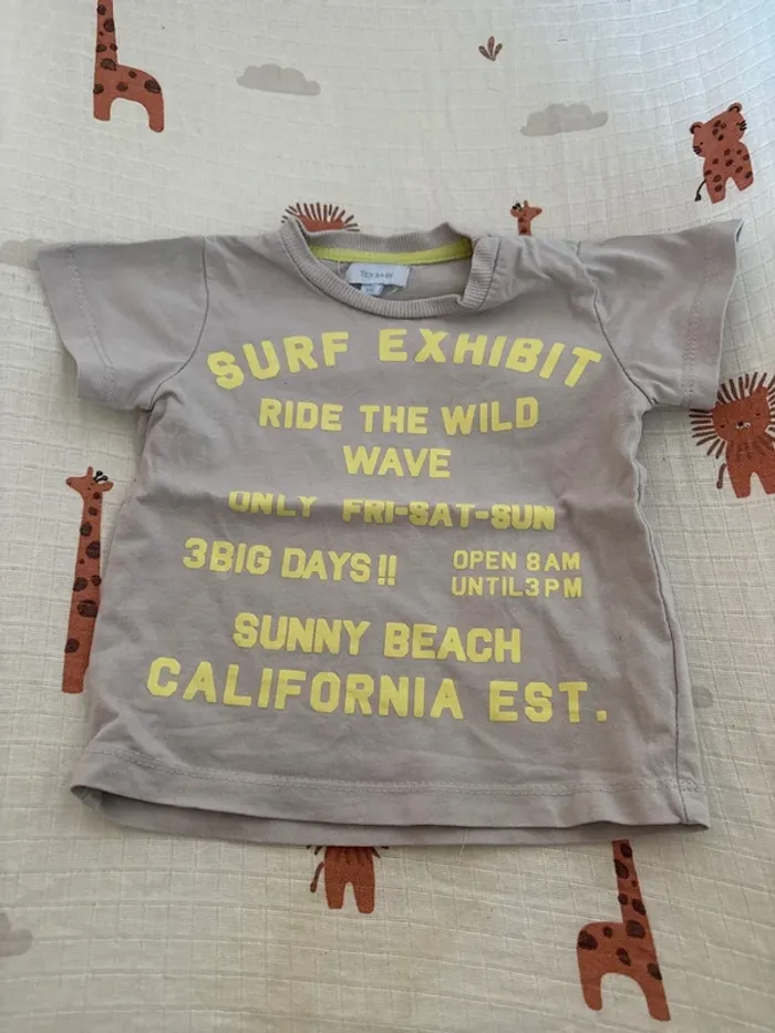 Lot tee shirt manche longue et manche courte 6 mois - photo numéro 10