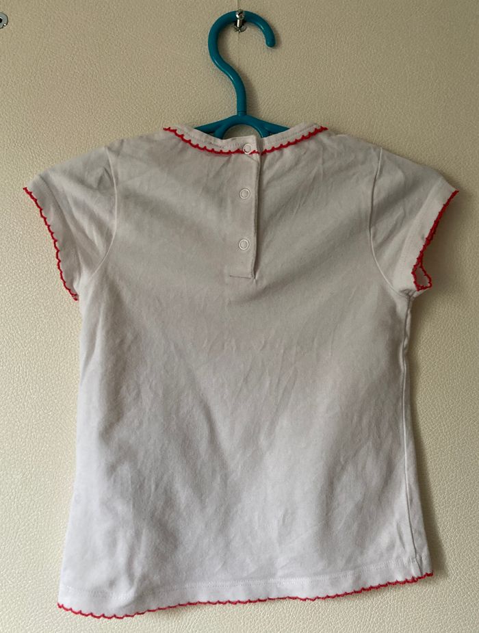 Tee-shirt col croisé avec broderie taille 18 mois - photo numéro 3