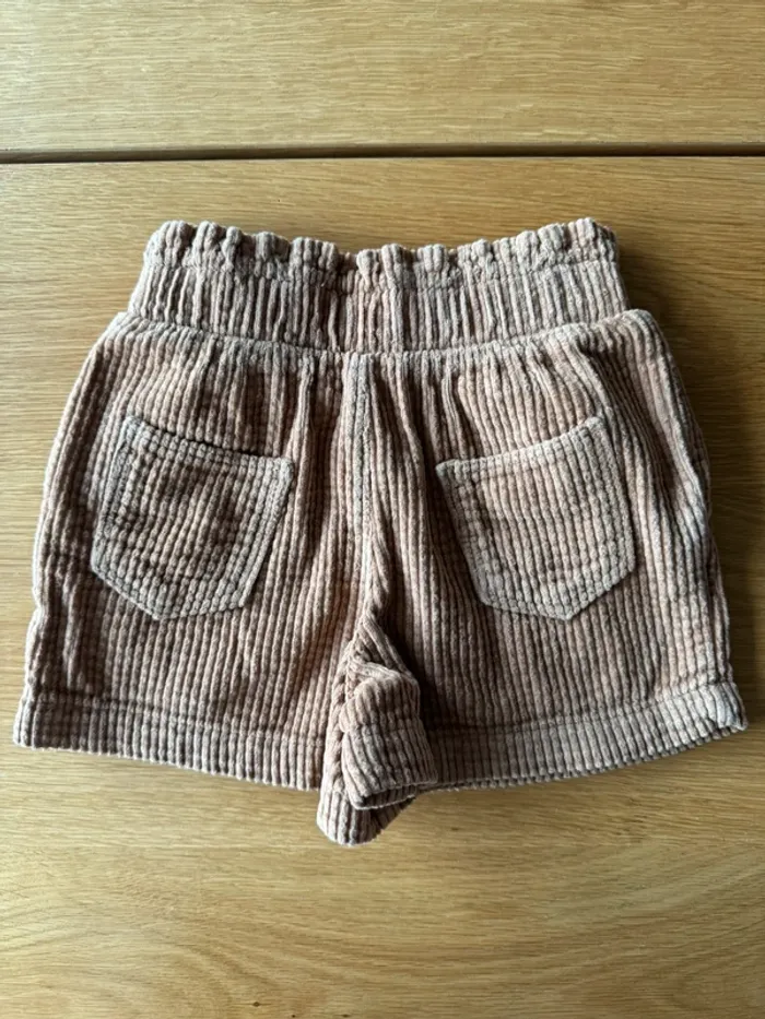 Short marron clair en velours côtelé - Taille 3 Ans - photo numéro 5