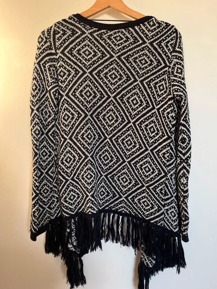 Gilet laine avec franges - photo numéro 2