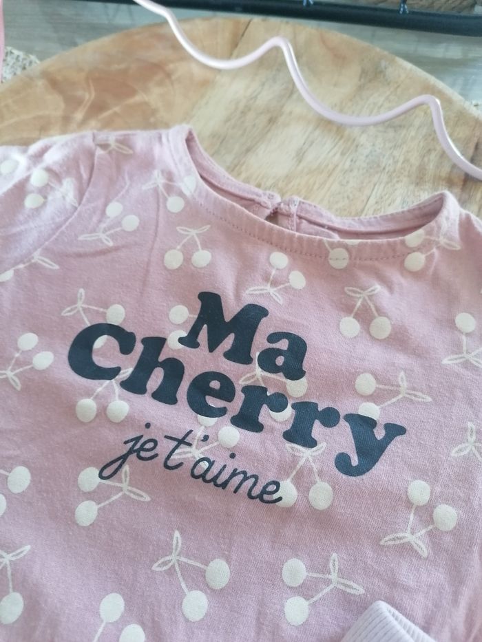 Ensemble blouse ma cherry cerise legging cotelé printemps - photo numéro 9