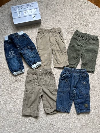 Lot de 5 pantalons - 3 mois 👶🏼