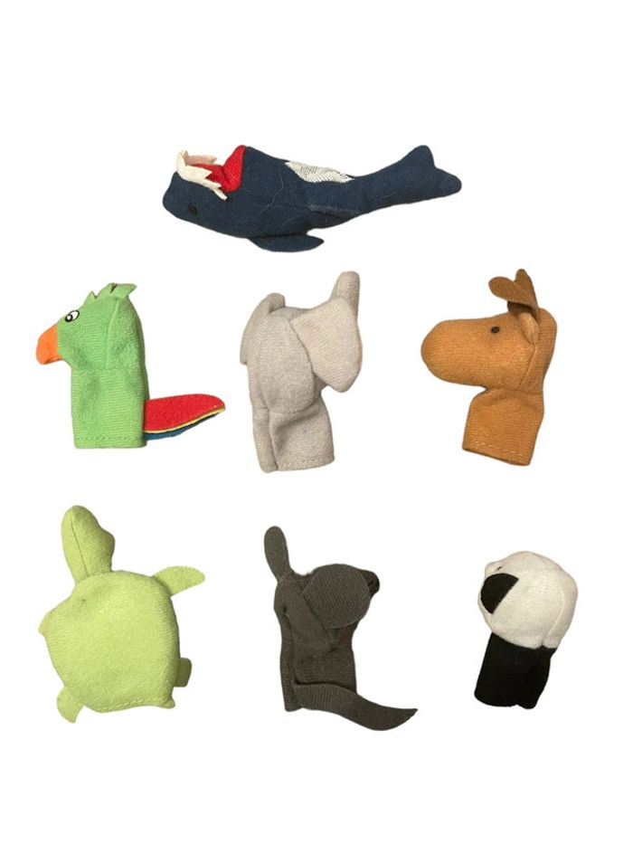 Lot de 7 marionnettes à doigts animaux - photo numéro 2