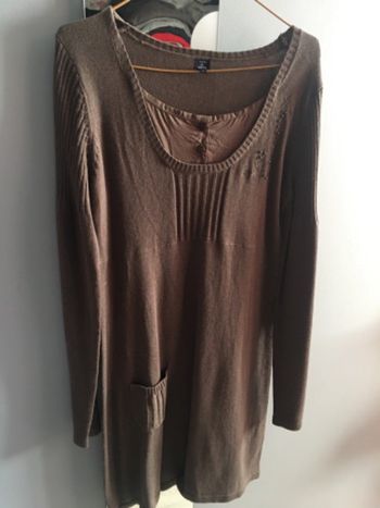 Robe pull marron taille 2