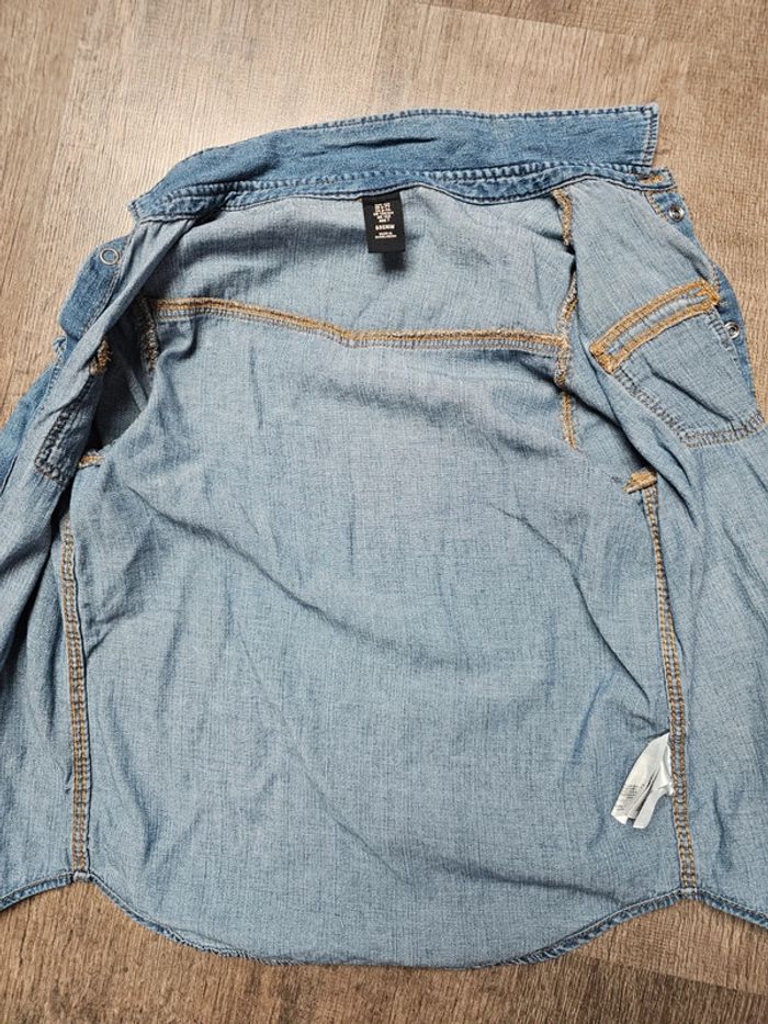 Chemise en jean bleu clair 6 ans - photo numéro 5