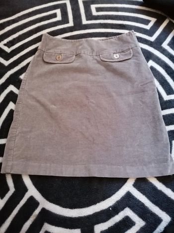 Jupe velours grise 36