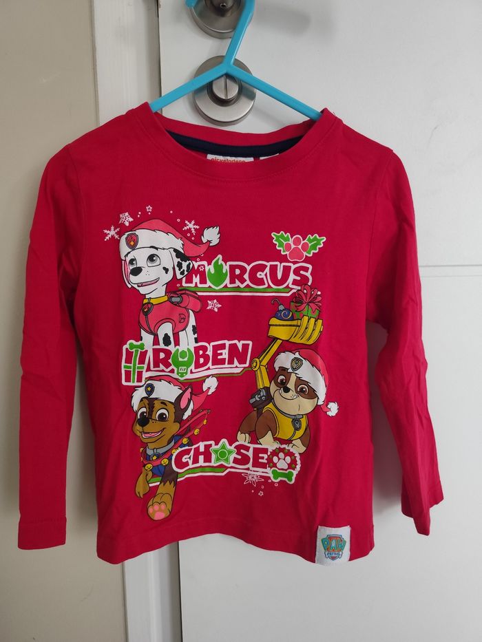T-shirt manches longues pat patrouille Noël