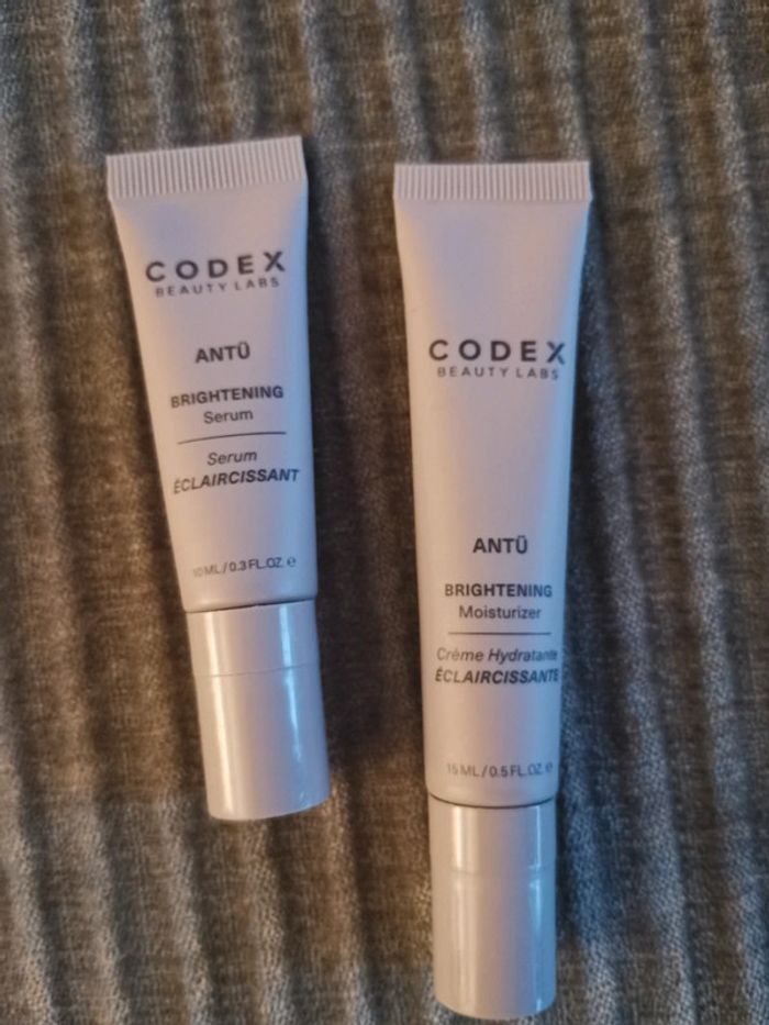 Codex lot Antù brightening serum+moisturizer