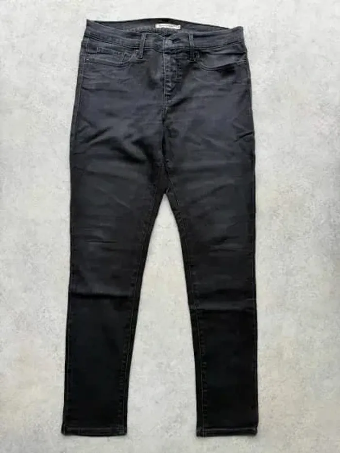 Jeans Levi's 311 W29 FR38 L30 coupe droite noir Femme Women pan560b - photo numéro 2