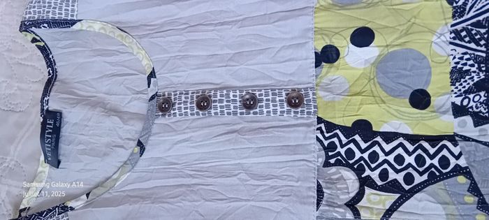 Robe tunique avec lien effet plissé motif floral gris femme 46/48 vetistyle - photo numéro 13