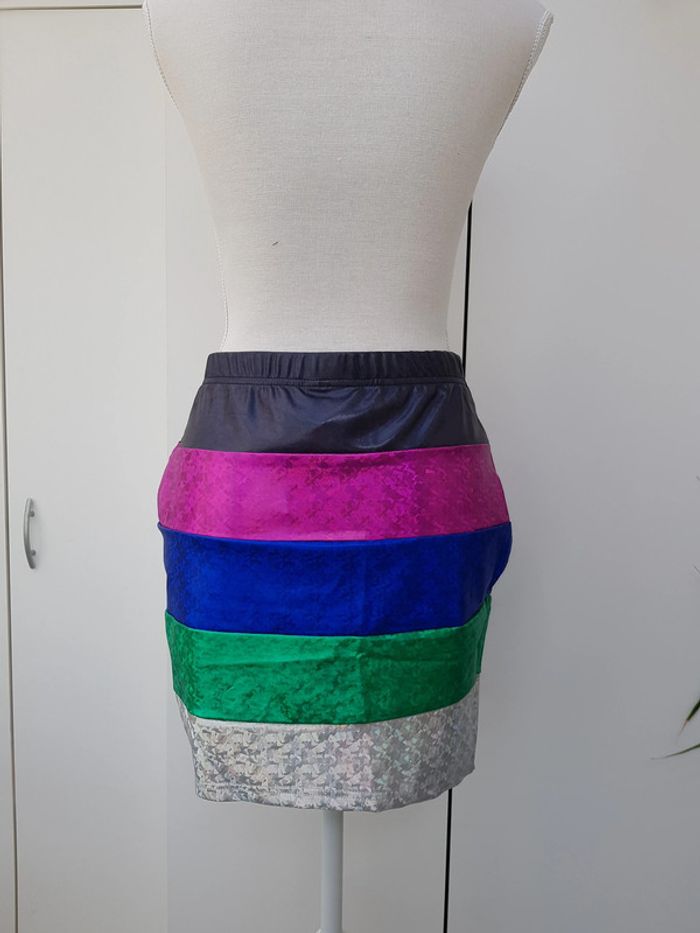 Jupe Multicolore Effet Métallique - photo numéro 5