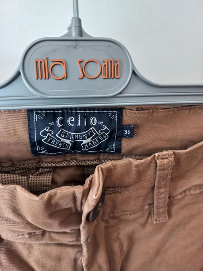 Chino marron droit neuf - photo numéro 3