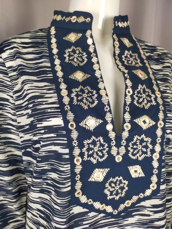Tunique brodée en coton – Tory Burch – Taille S - photo numéro 3