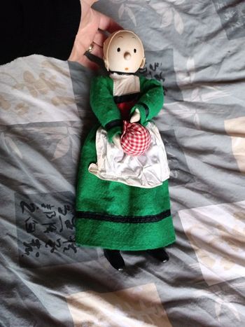 Bécassine vintage en porcelaine et tissu (collection)