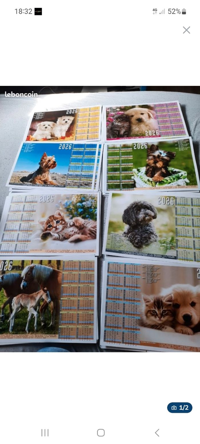 Lot calendrier année 2026 - photo numéro 2