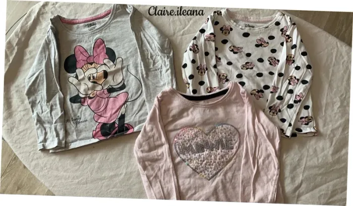 🛑 lot t-shirt 🛑 minnie 12 mois