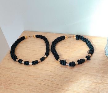 🌿 Lot de 2 attaches rideaux - noir et doré 🌿