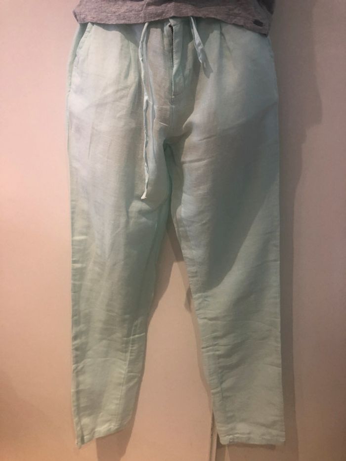 Pantalon d’été en lin et coton tissia taille 38 - photo numéro 7