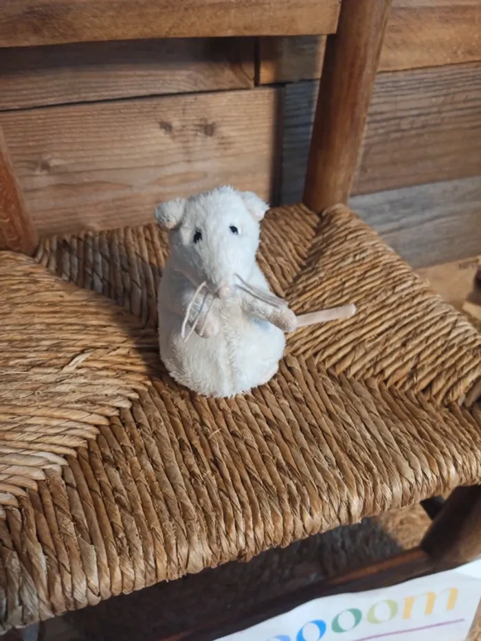 Peluche souris Ikea blanche tbe - photo numéro 3