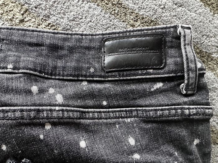 Jean destroy troué effet tâches de javel - photo numéro 9