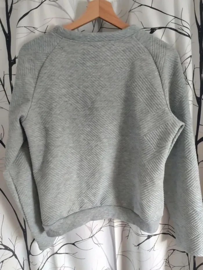 Pull sweat femme taille S gris bleuté - photo numéro 3