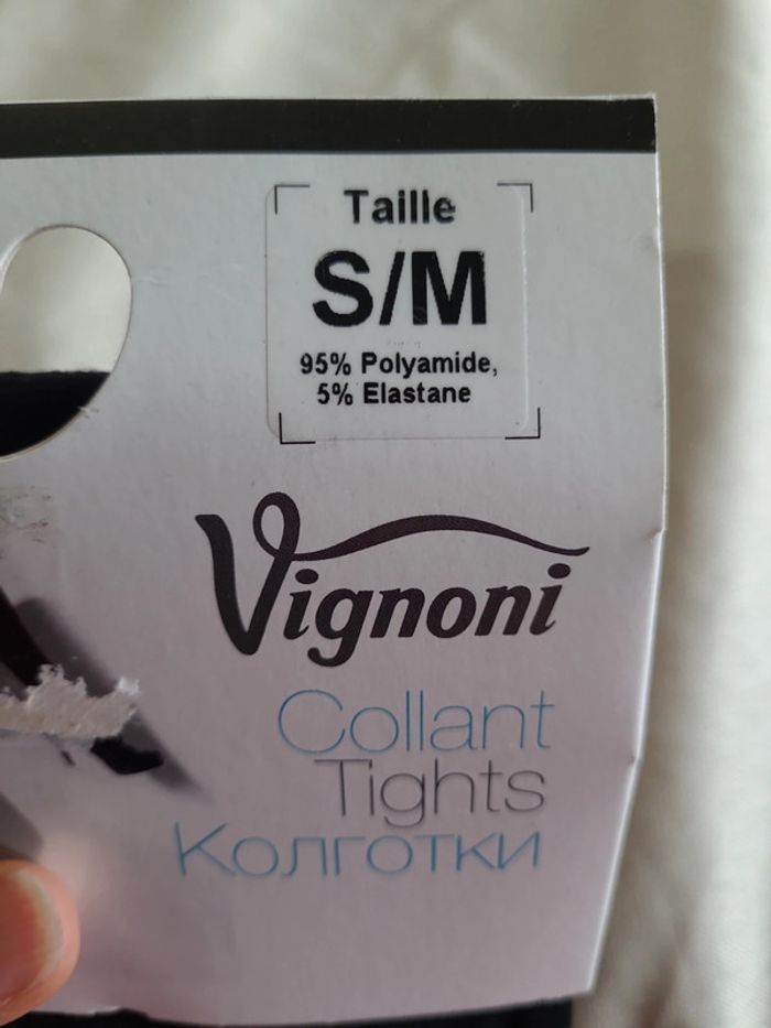Collant Vignoni, noir opaque S/M, neuf - photo numéro 2